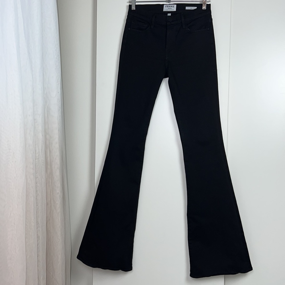 FRAME DENIM Black fitted flare jean - Picture 4 of 11